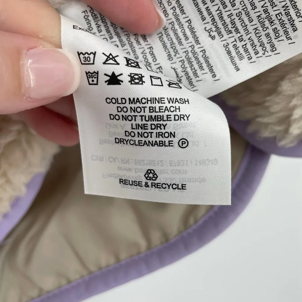 Vero Moda Vmcille Short Teddy Fleece Waistcoat Lavender Vest Size XS NWT - Image 7