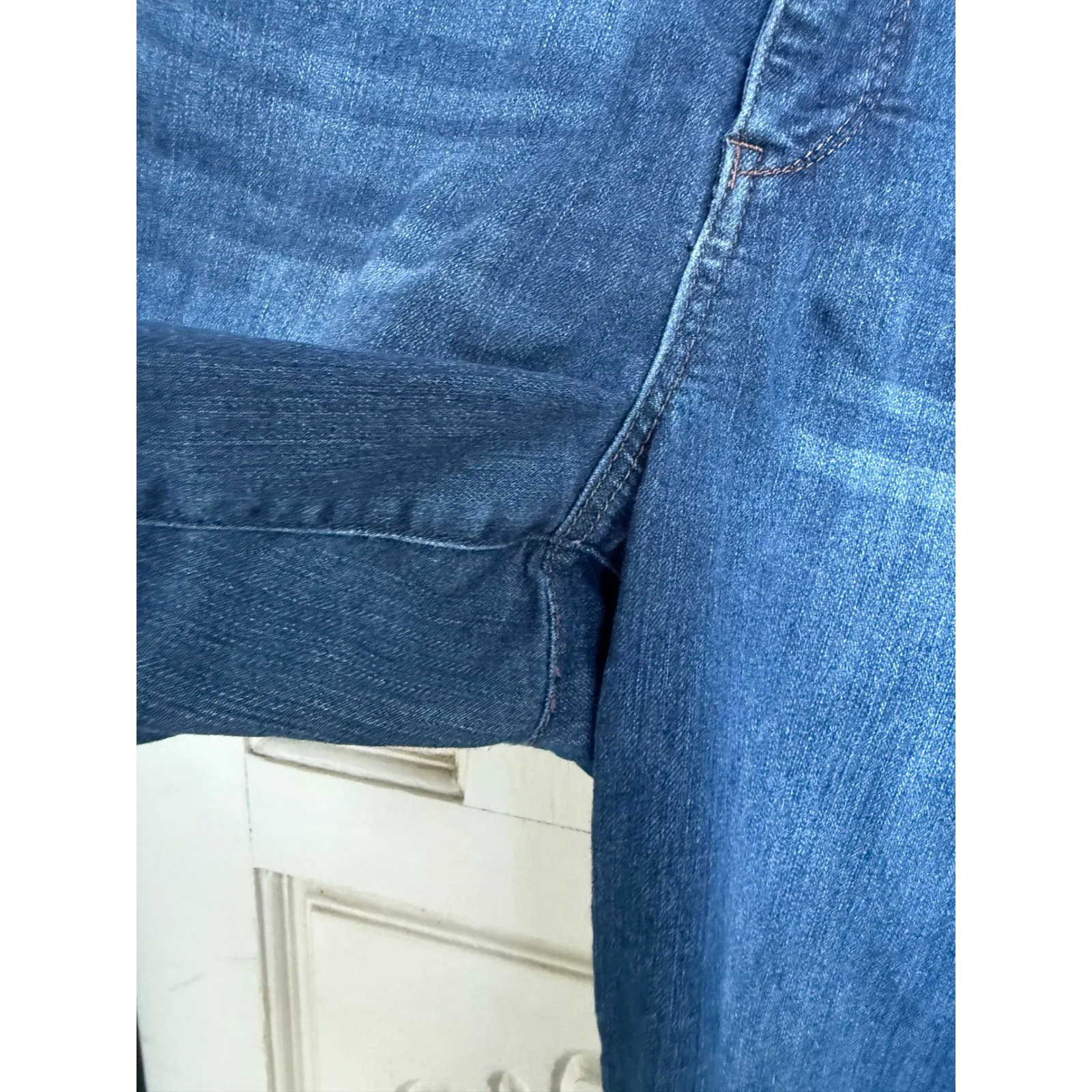 Democracy "Ab" Technology Women's Blue Wash Denim Skinny Jeans Size 14 - Image 5