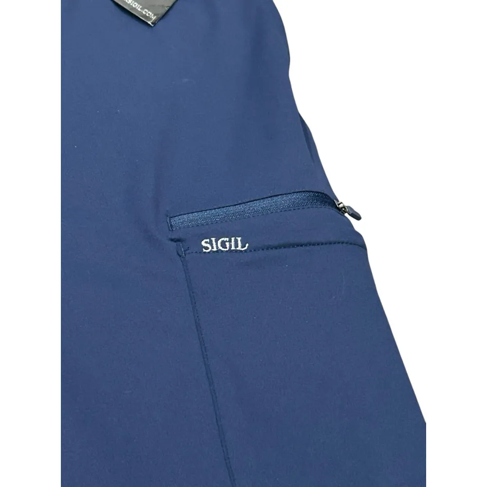 Sigil Jogger Pants Unisex Size M Navy Blue Scrub Bottoms Athletic Tapered Leg Size M - Image 4