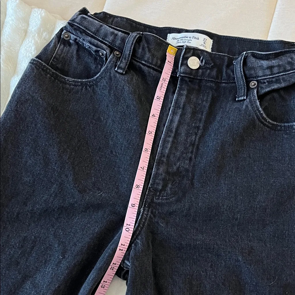 Abercrombie & Fitch the 90’s Straight Ultra High Rise Curve Love Jeans - Image 8