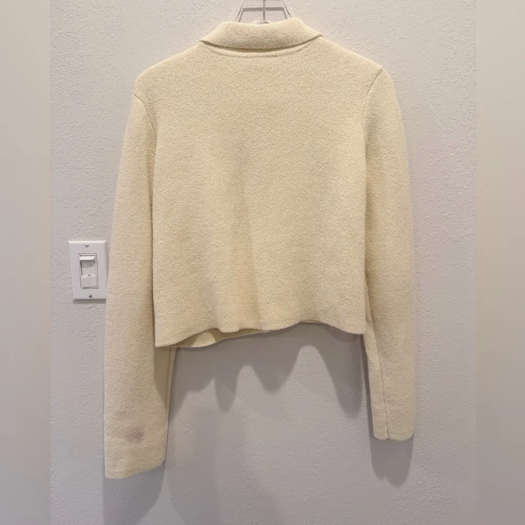 FAVORITE DAUGHTER The Annabel Jacket Moonbeam size L Knit Cardigan Butter Yellow Size L - Image 5