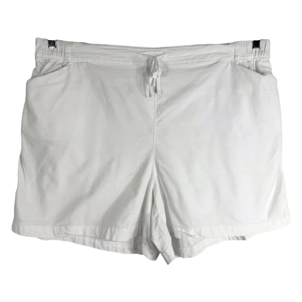 Lane Bryant Plus Size 26 28 Shorts White Elastic Waist Drawstring High Rise 1569 - Image 10