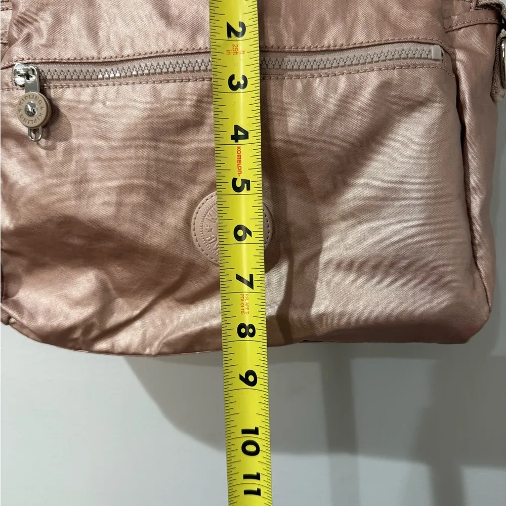 Kipling Elysia Tote Shoulder Bag Pink Metallic Purse Adjustable Strap Not Incl P - Image 13
