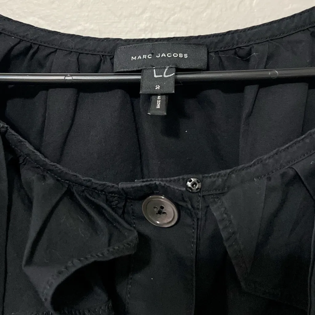 Marc Jacob Ruffle Collar Button-Down Prairie Top - Image 5