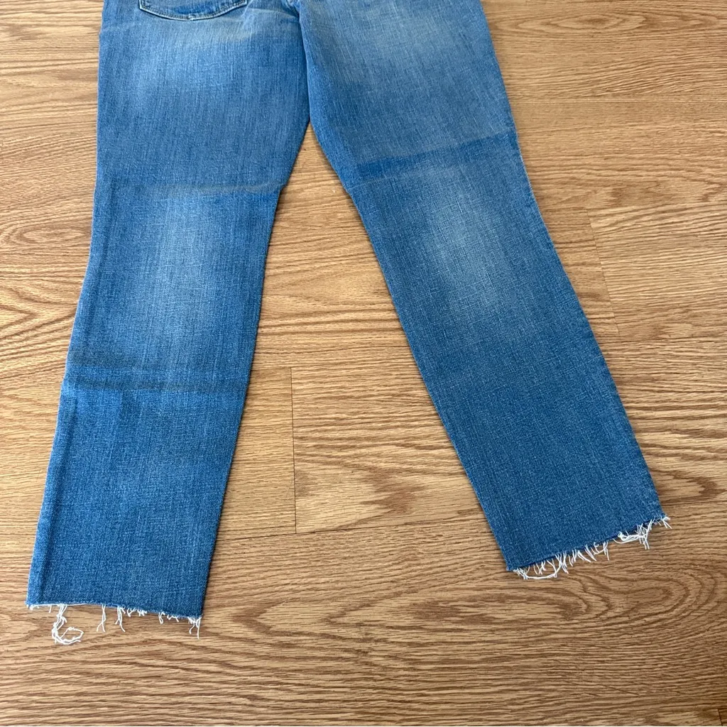 Gap 1969 Distress Raw Hem True Skinny
Ankle Jeans Blue Women's Size 30R - Image 12