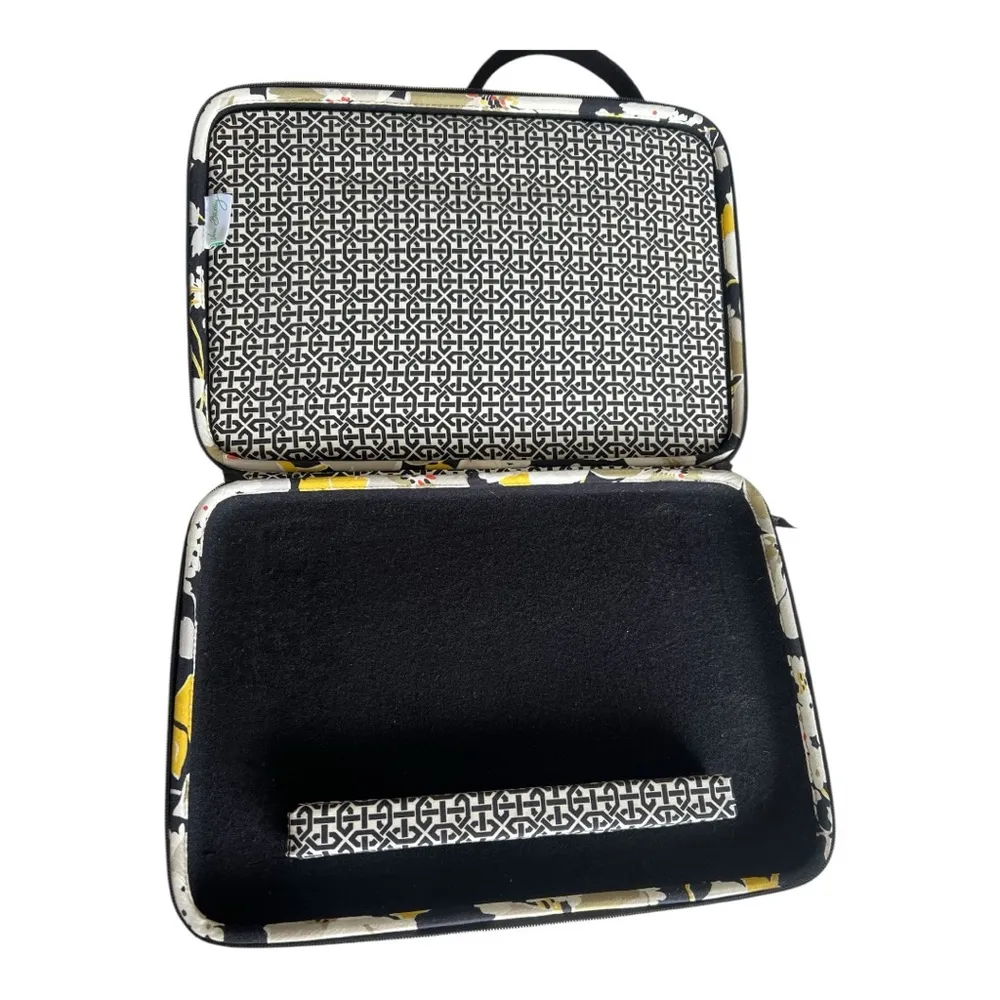 Vera Bradley Large Hard Case Floral Laptop Bag - Black, Yellow, White - Image 12