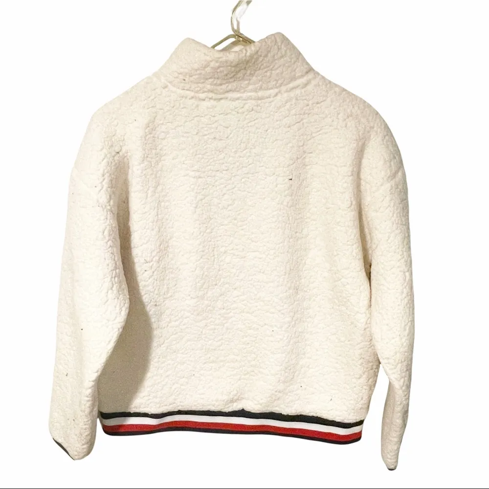 Tommy Hilfiger Tommy Sport Large Sherpa Fleece Pullover Quarter Zip Sweatshirt - Image 7