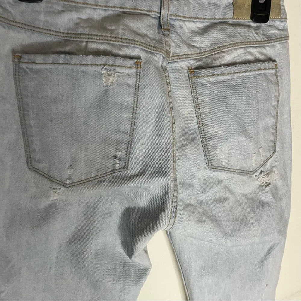 Revolve IRO Jeans Keazan Distressed Skinny Boyfriend Jeans  Light Wash- Size 27 - Image 7