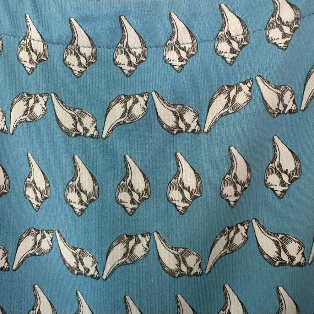 J. McLaughlin Sea Shell Catalina Cloth Dress A Line Women’s Small Blue White - Image 4