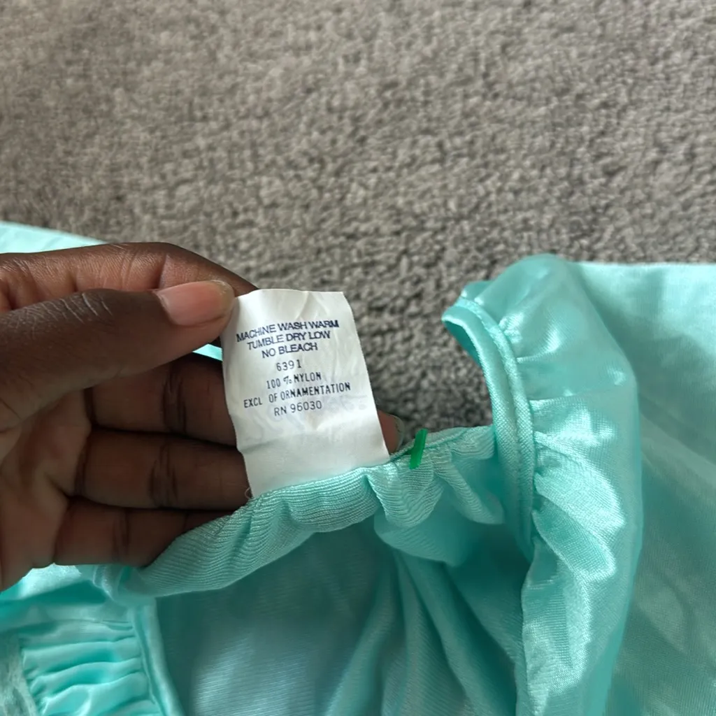 Velrose Satin Sleepwear SIZE L Blue Size L - Image 4