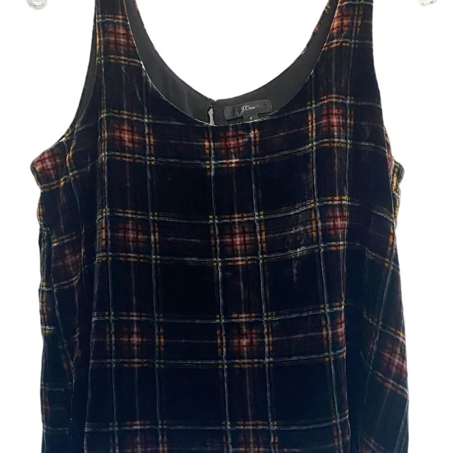 J.CREW Stewart Tartan Plaid Velvet Tank Top Shell Women's‎ - Image 10