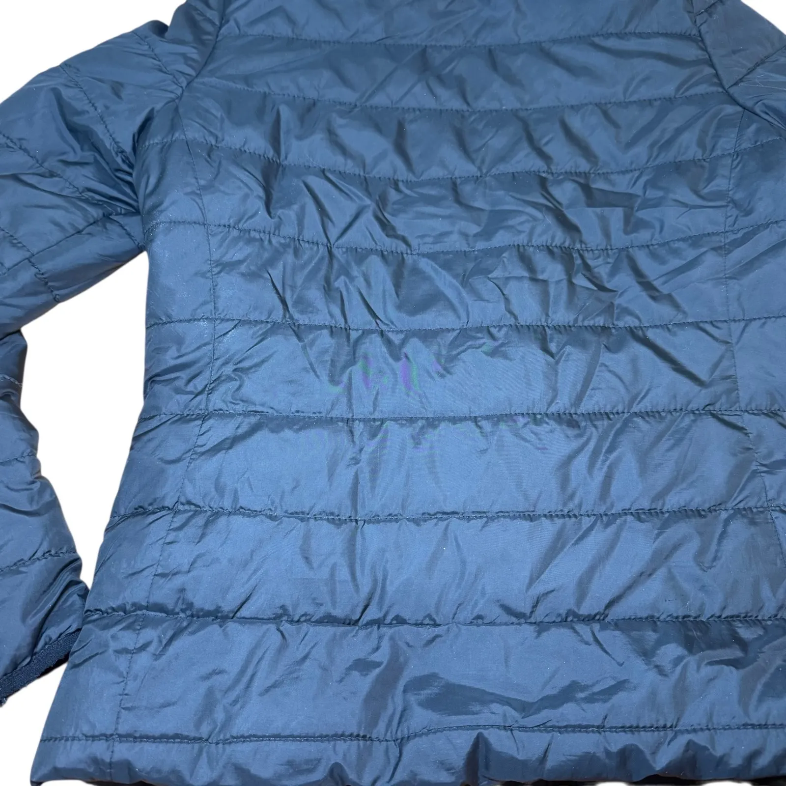 New Balance Women's Puffer Jacket Black Full Zip Stand‎ Collar Quilted Warm - Image 6