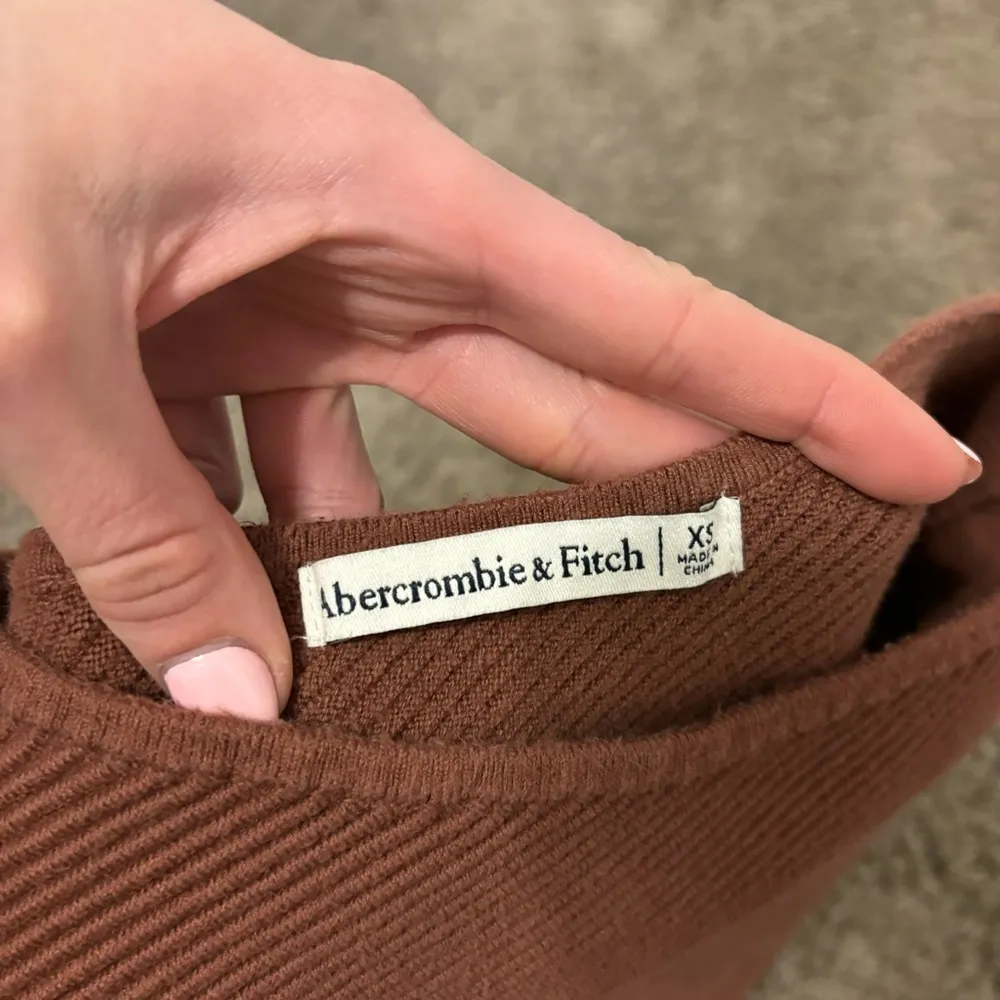 Abercrombie Brown One Shoulder Ribbed Bodysuit - Image 6