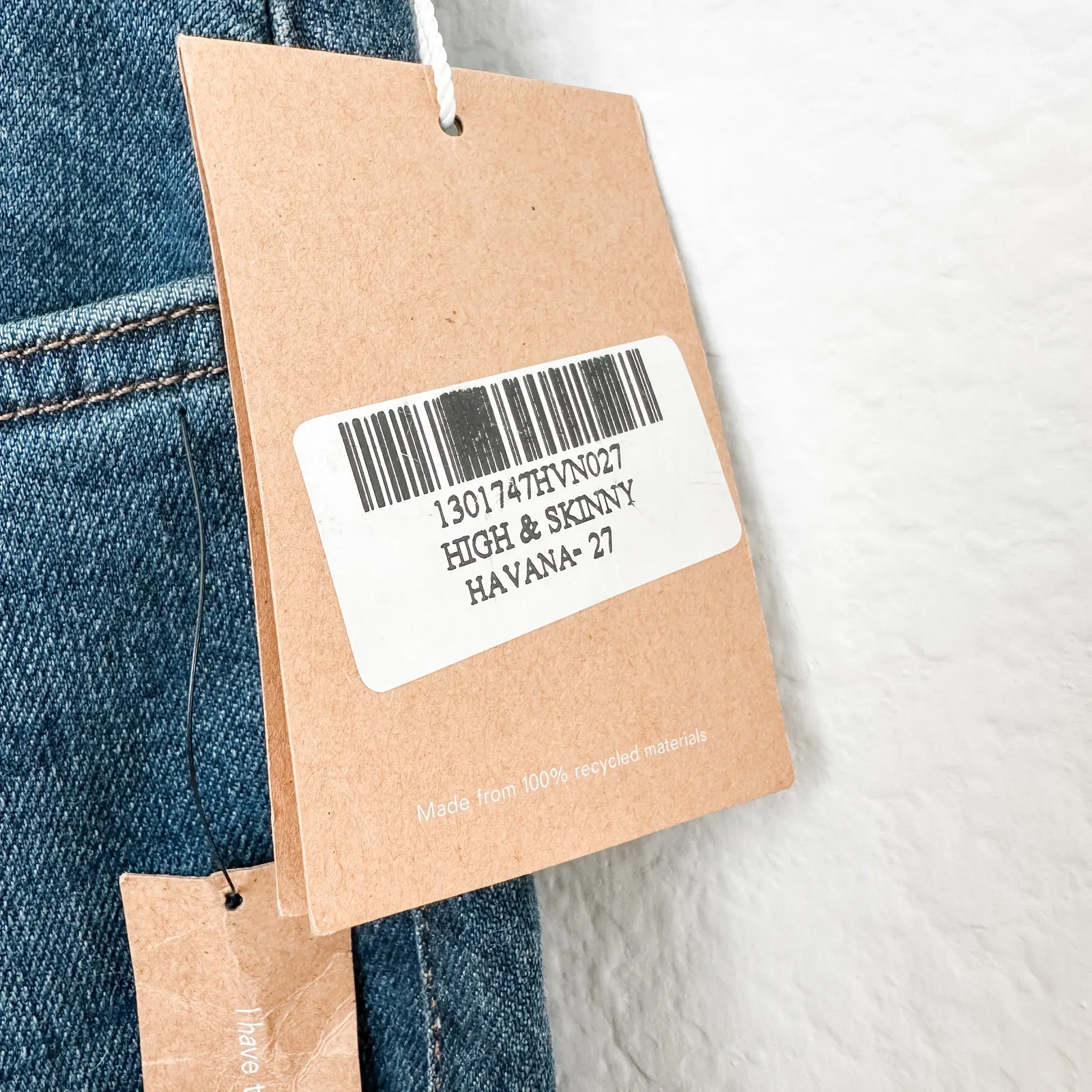 Reformation High and Skinny Havana Jeans Medium Wash High Waist‎ Size 27 NWT - Image 7