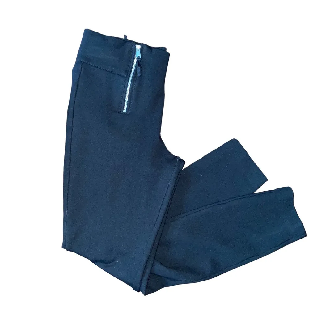 Zara Trafaluc Collection double zip pullon elastic waist pants medium black - Image 96