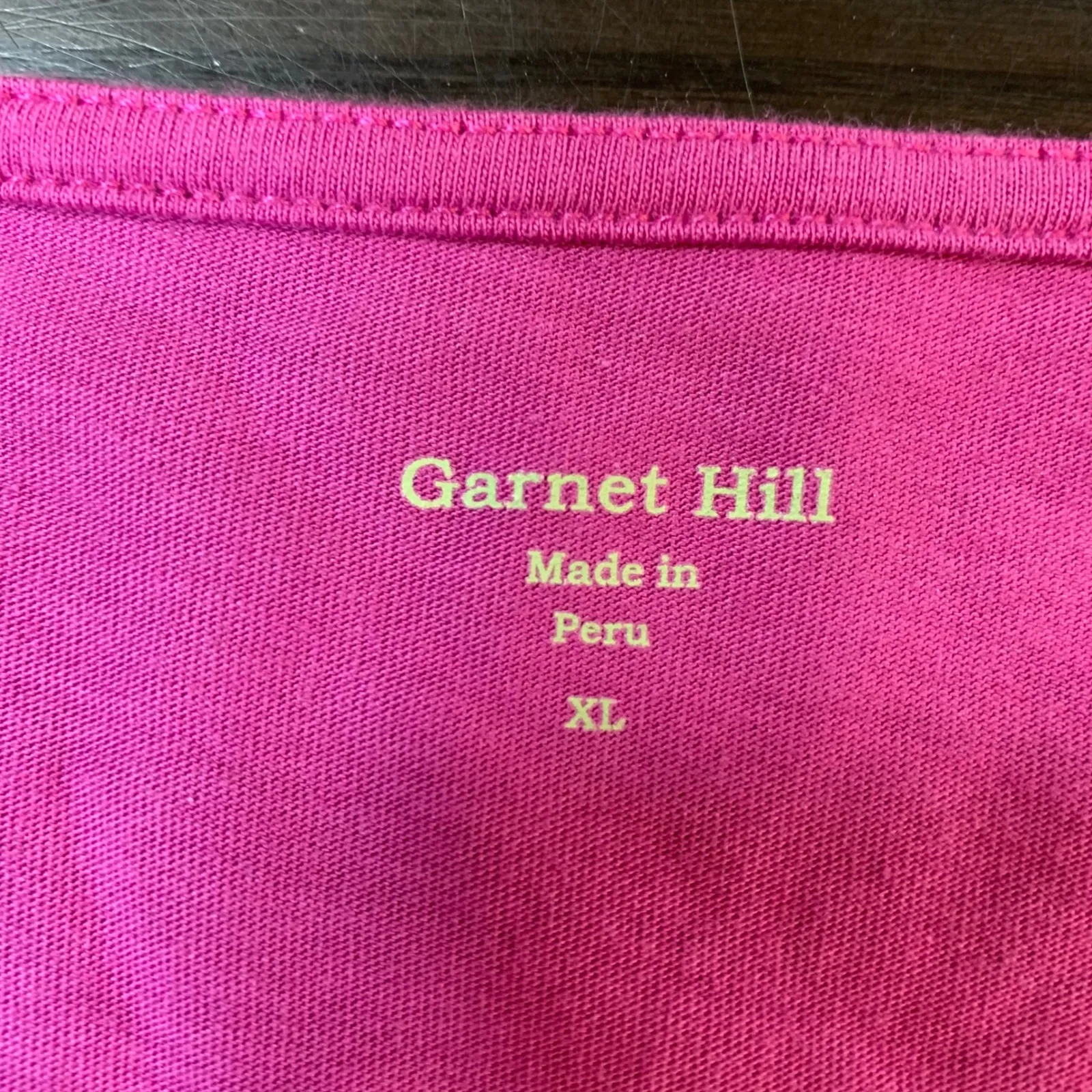 Garnet Hill Peplum Tunic Top Womens XL Drop Waist Casual Raspberry Soft Boho - Image 3