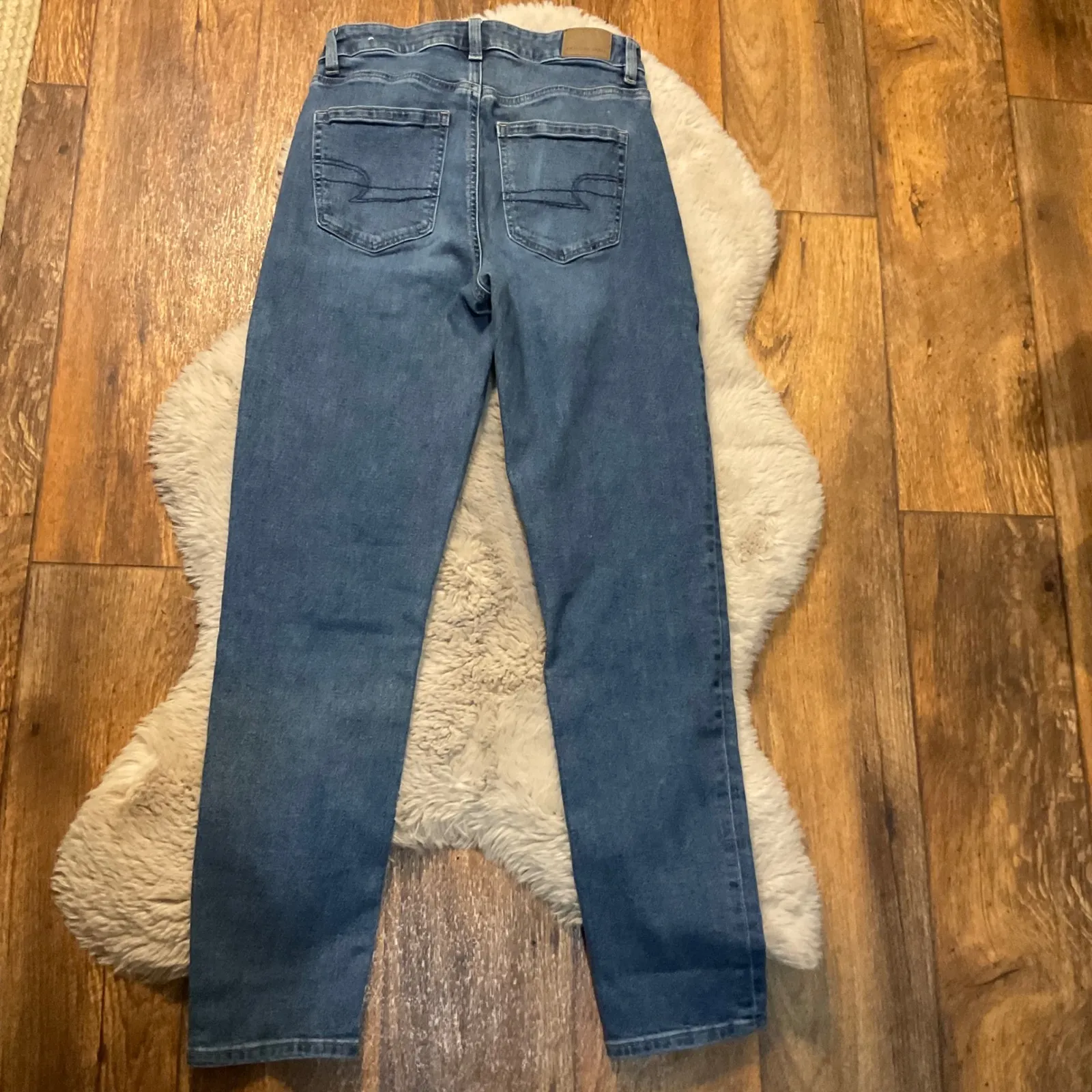 American Eagle Mom Denim Jeans Size 4 Medium Blue Womens - Image 7
