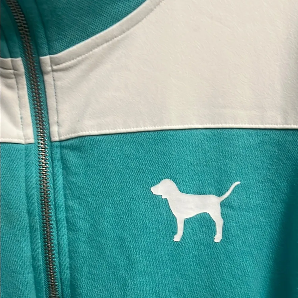 Victoria's Secret Pink Teal and White Pullover - Image 3