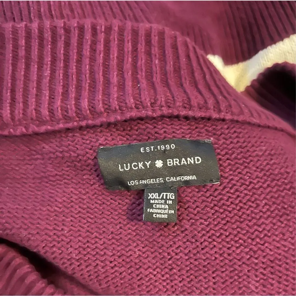 Lucky Brand Color Block‎ Crewneck Pullover Knit Sweater Women’s XXL - Image 2