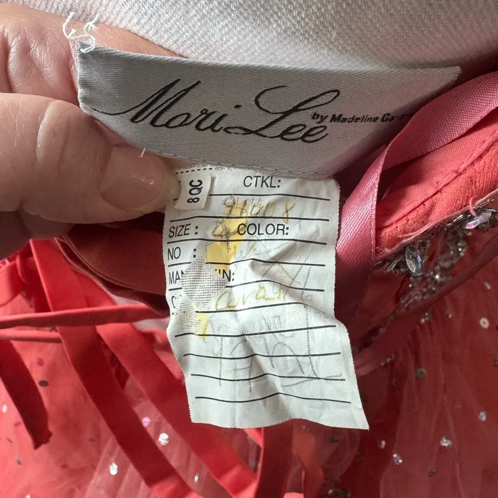 Mori Lee By Madeline Gardner Strapless Pink Coral Quinceañera Quince Gown 6 - Image 14