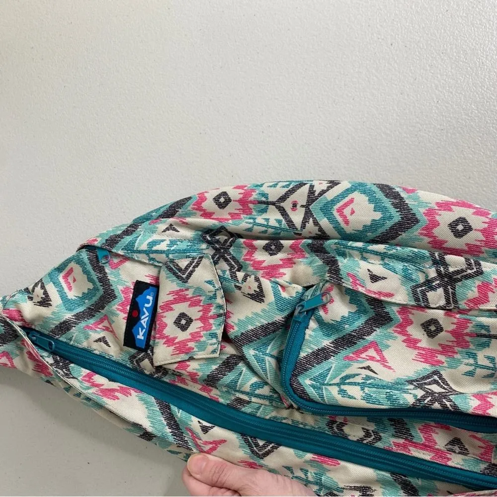 Kavu Multicolored Ikat Classic Rope Sling Bag Outdoors Utility Hiking Backpack - Image 4