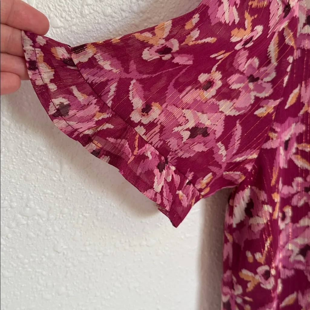 Beacon Apparel Floral Patterned Top in Pinks Size Medium Pink - Image 4