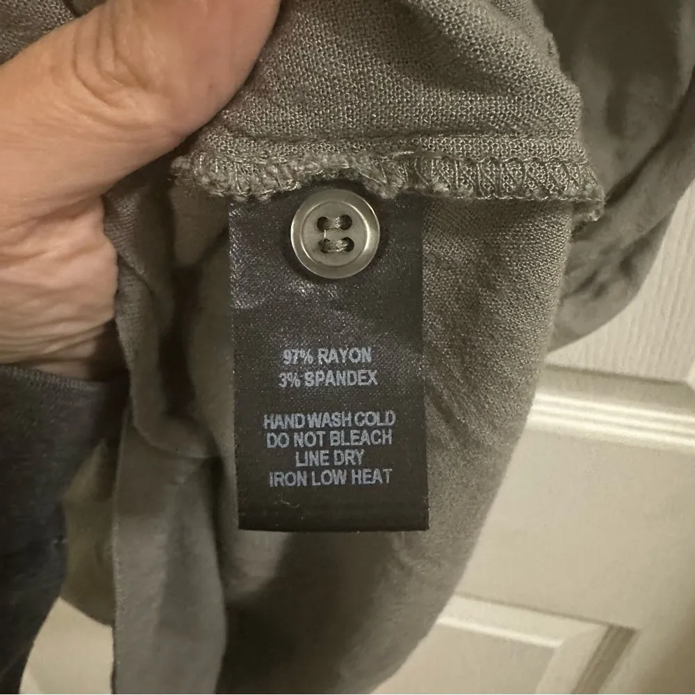 LULU’S Oxford Comma Olive Green Mini Shirt Dress Women’s size XS - Image 7