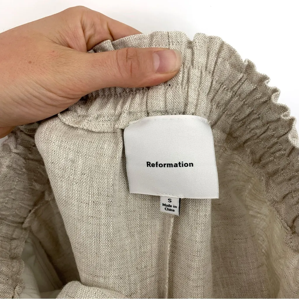 Reformation  Mila Linen Short Natural S - Image 5