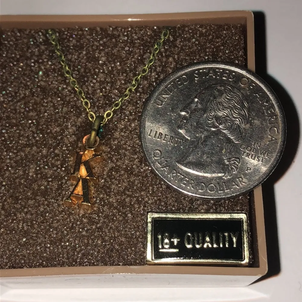 Kappa Alpha Lavaliere Charm Dainty Vintage Sorority Pendant Necklace Gold - Image 5