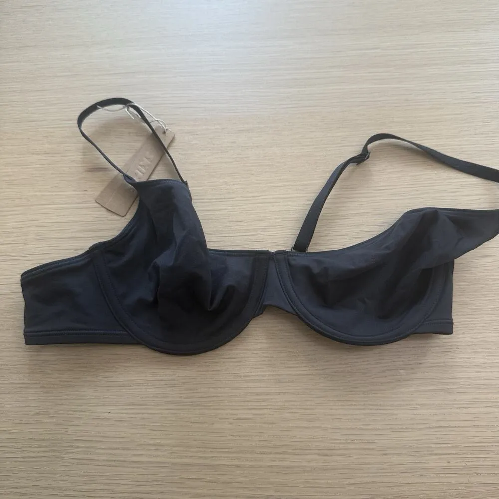 Skims Swim Cocoa Shaping Unlined Underwire Bikini Top, Size 7 NWT X1234 - Image 2