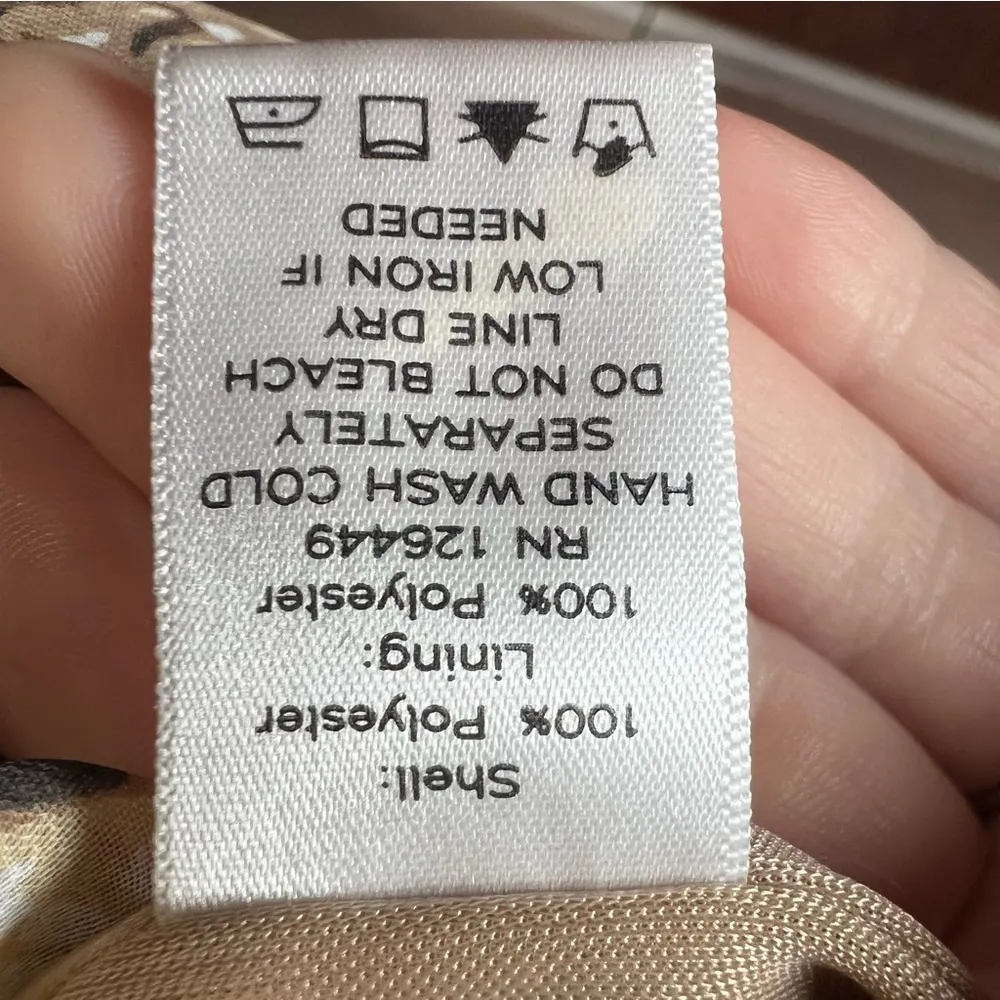 VTG Y2K Marc Bouwer Chiffon Flutter Sleeve Snake Print Top Mob Wife Glam Size S Brown - Image 9