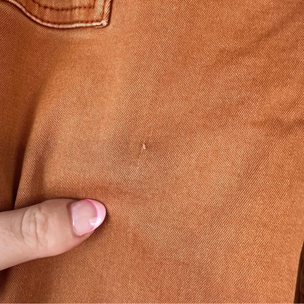 Lila Ryan | Rust Orange Tie Waist Paperbag Straight Leg Pants Size 4 - Image 4