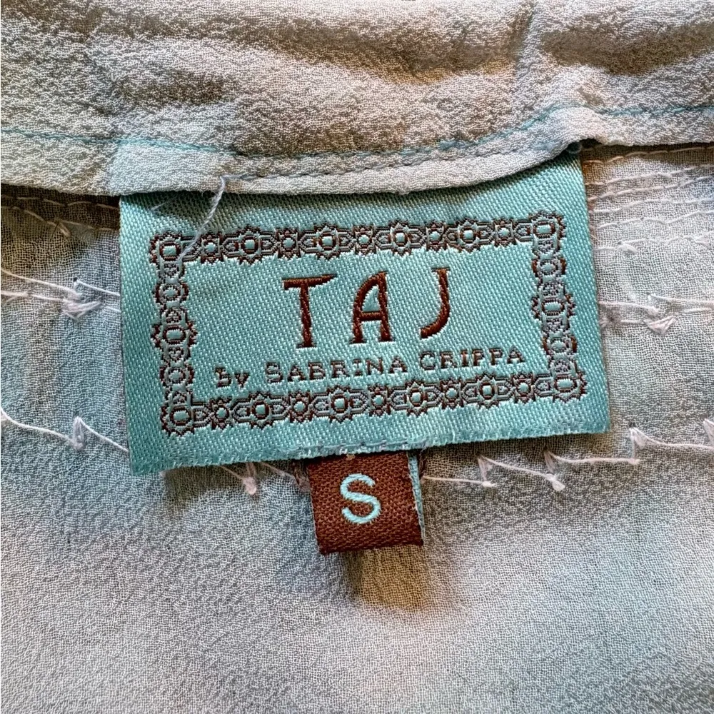 TAJ by Sabrina Crippa Silk Beaded Embellished Swim Cover - Image 7