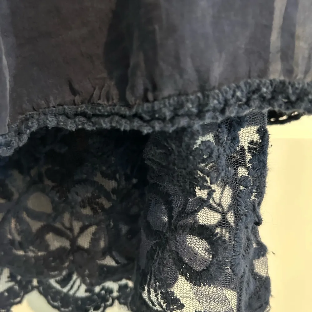 Prontomoda Giusy Silk Sleeveless Top Navy Blue Size S - Image 11