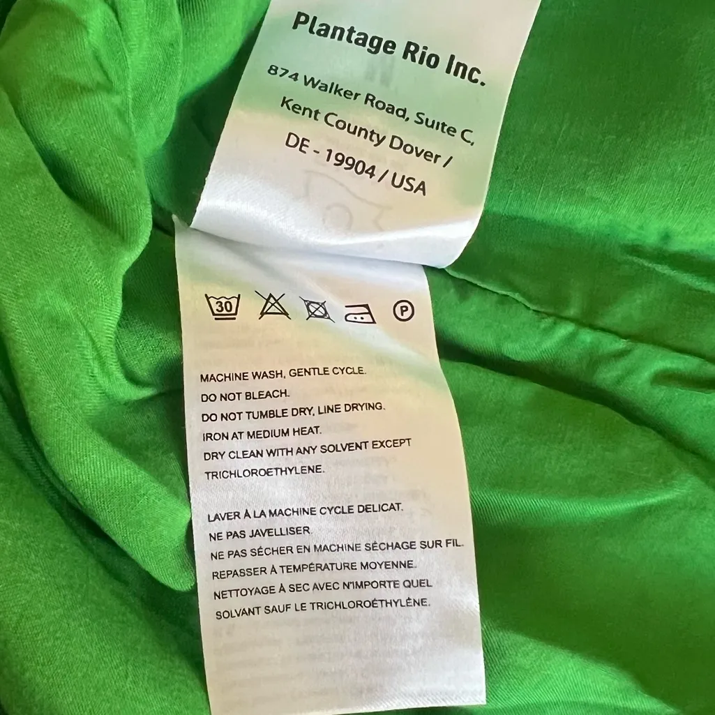 Farm Rio Anthro Women’s Banana Foliage Multicolor Puffe Sleeve Midi Dress NWT M - Image 12