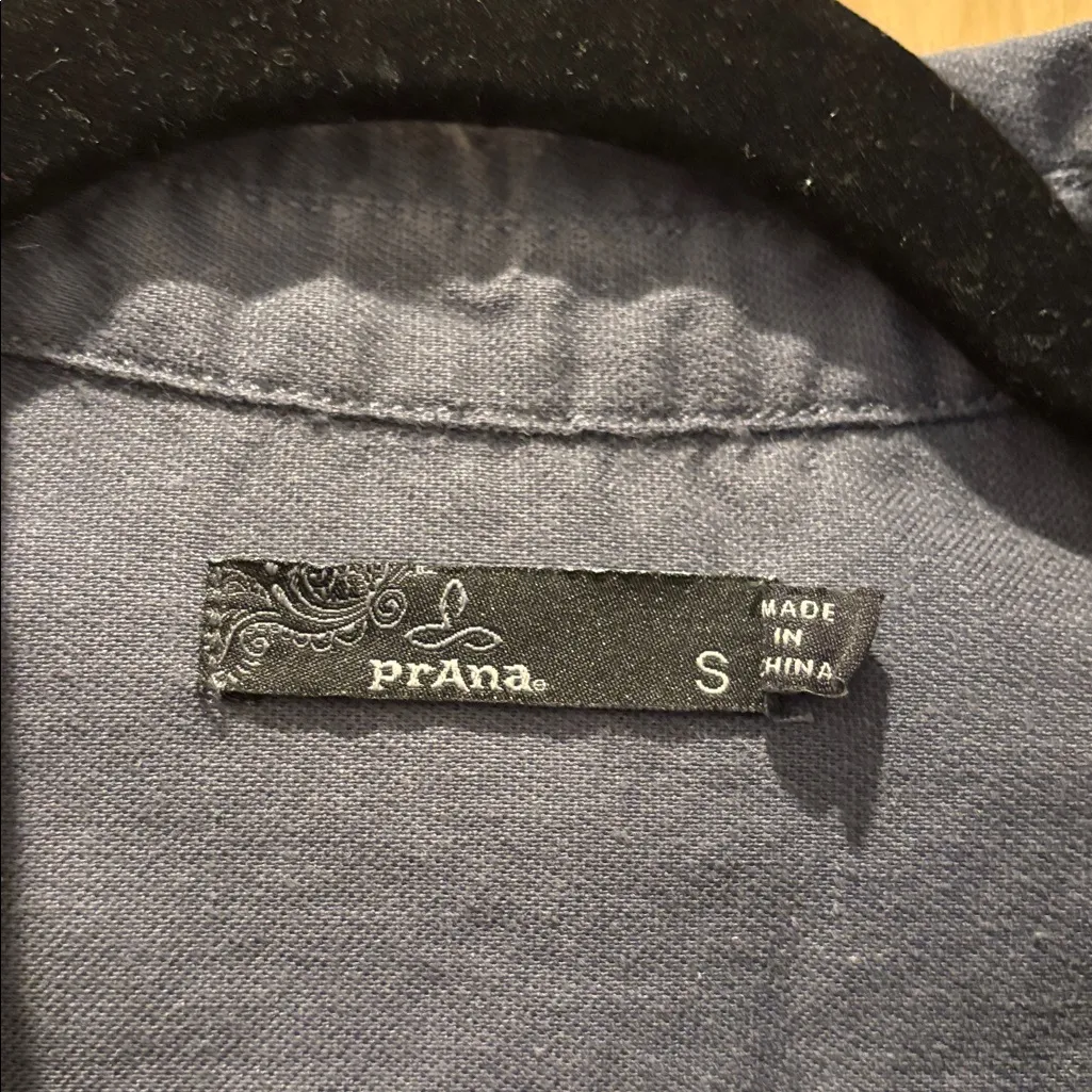 Prana Yarrow Dress Long Sleeved Shirt Grey Organic Cotton Size Small - Image 8