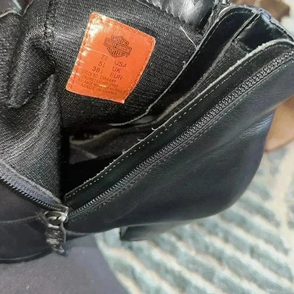 Harley Davidson Boots Ankle Booties Womens 7.5 Black Leather Motorcycle Destinee - Image 8