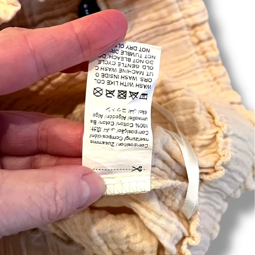 SHEIN Oatmeal MID-WEIGHT LINEN Cropped TAPERED LEG LAGENLOOK Pants Sz S/M? - Image 4