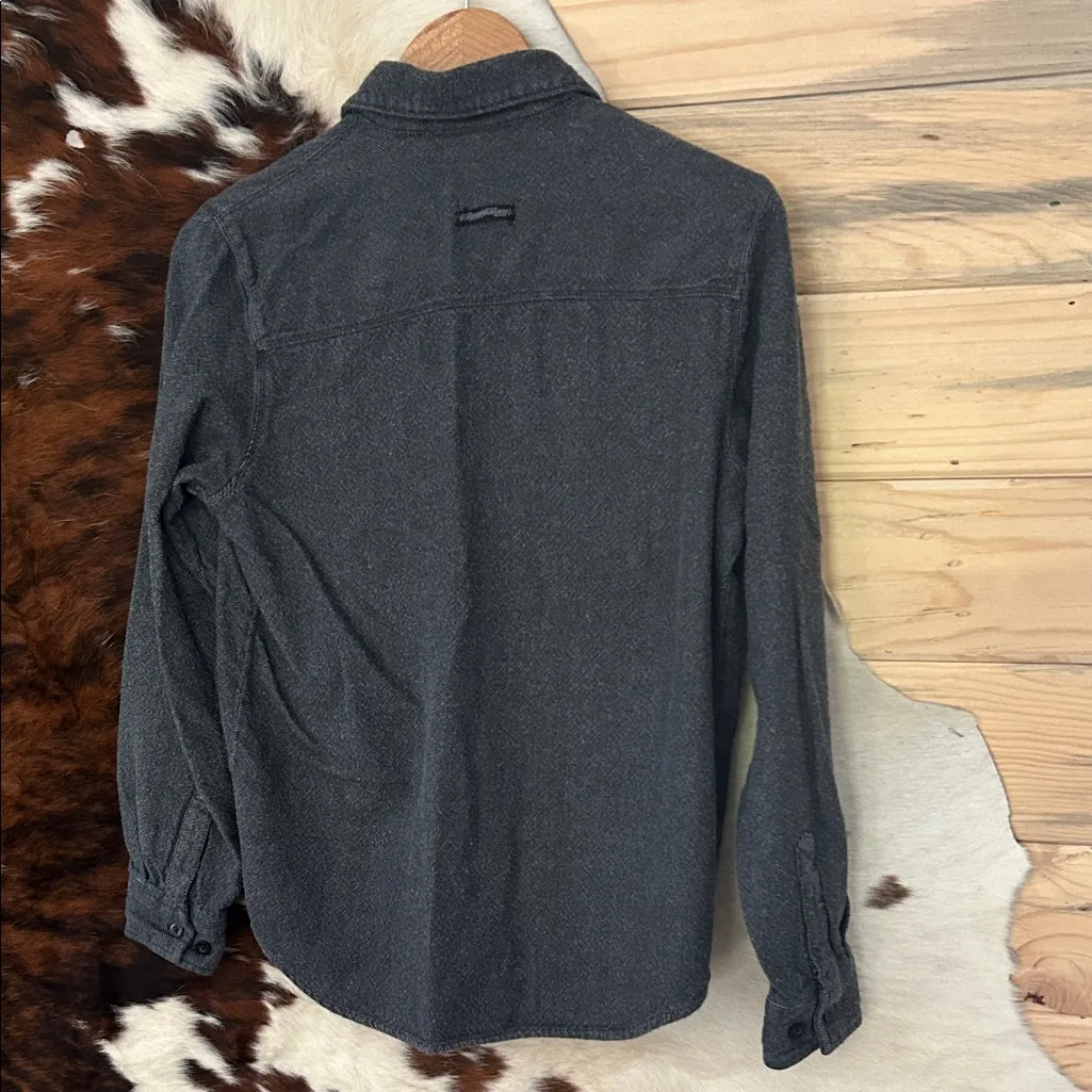 Vans Women’s  Charcoal Button-Down Shirt Size Small - Image 6