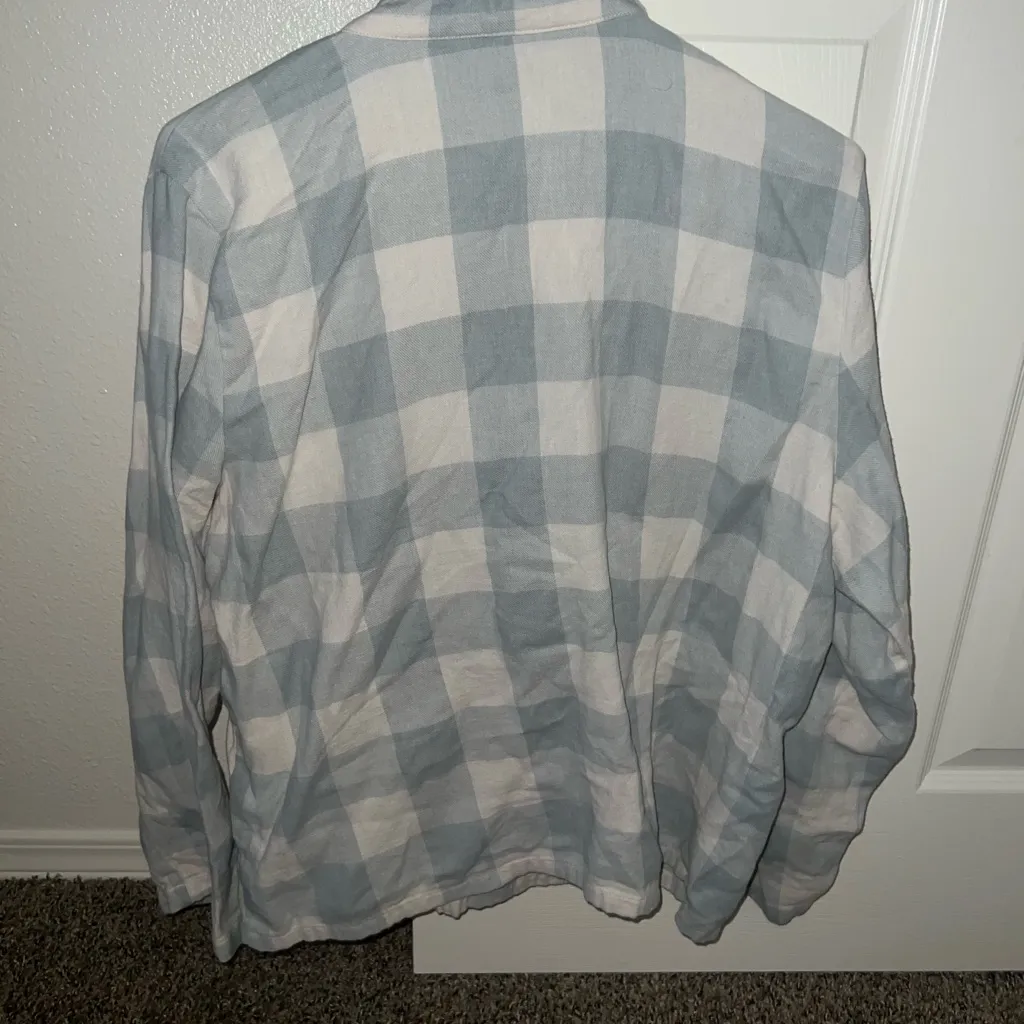 Plaid pajama button up - Image 2
