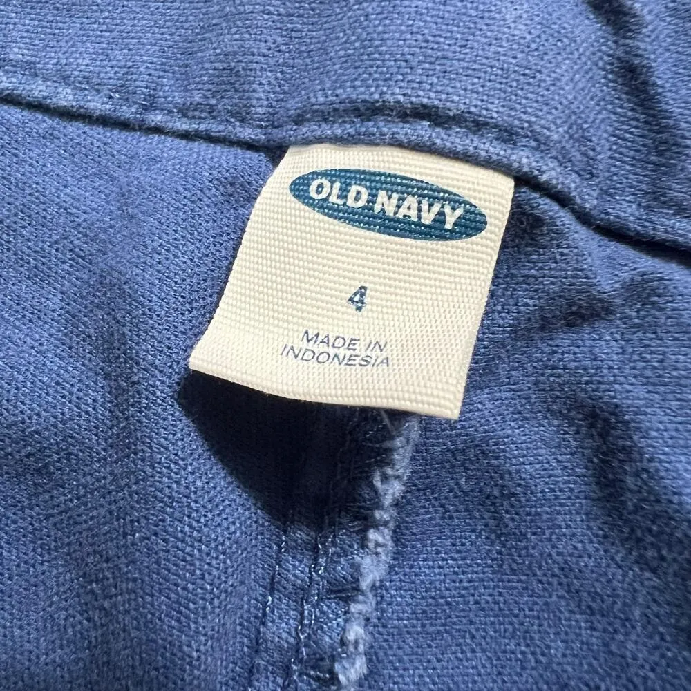Old Navy Womens Chino Pants Slim Ankle Length Raw Hem Cotton Blend Blue Size 4 - Image 7