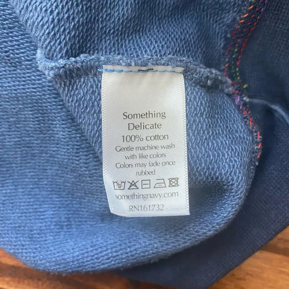 Something Navy Taylor Ruffle Hoodie Rainbow Detail Size XXL 2XL - Image 9