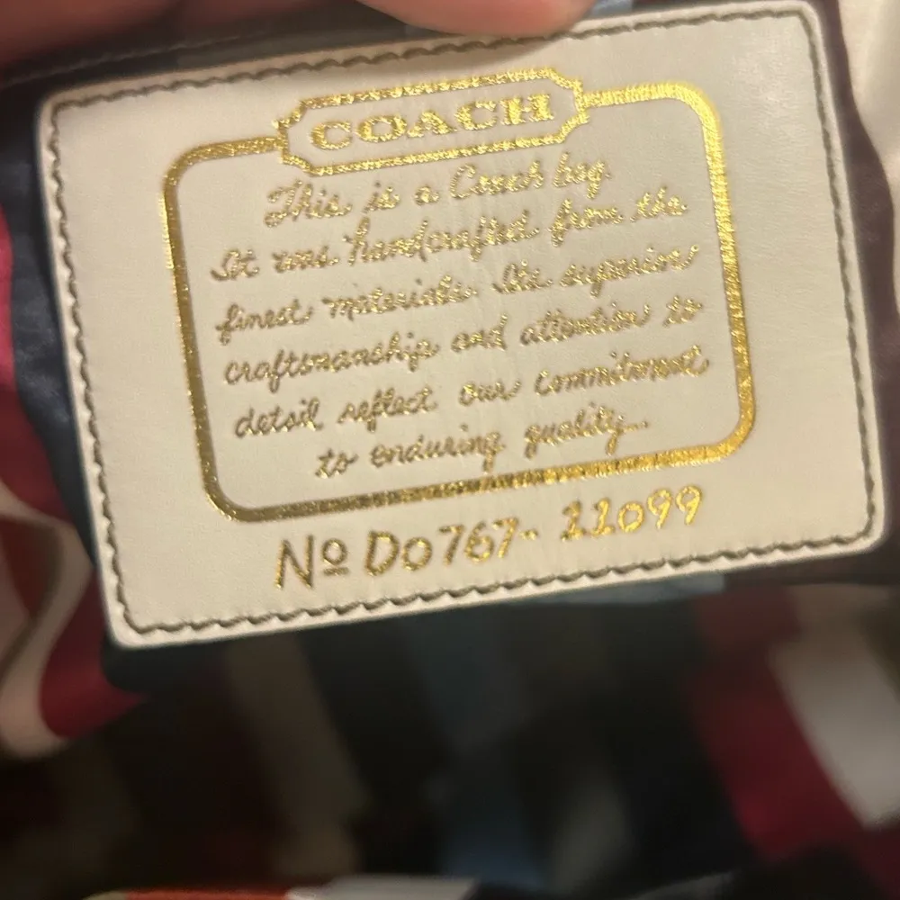 Coach Signature Canvas Tote Bag - Brown and White - Image 5