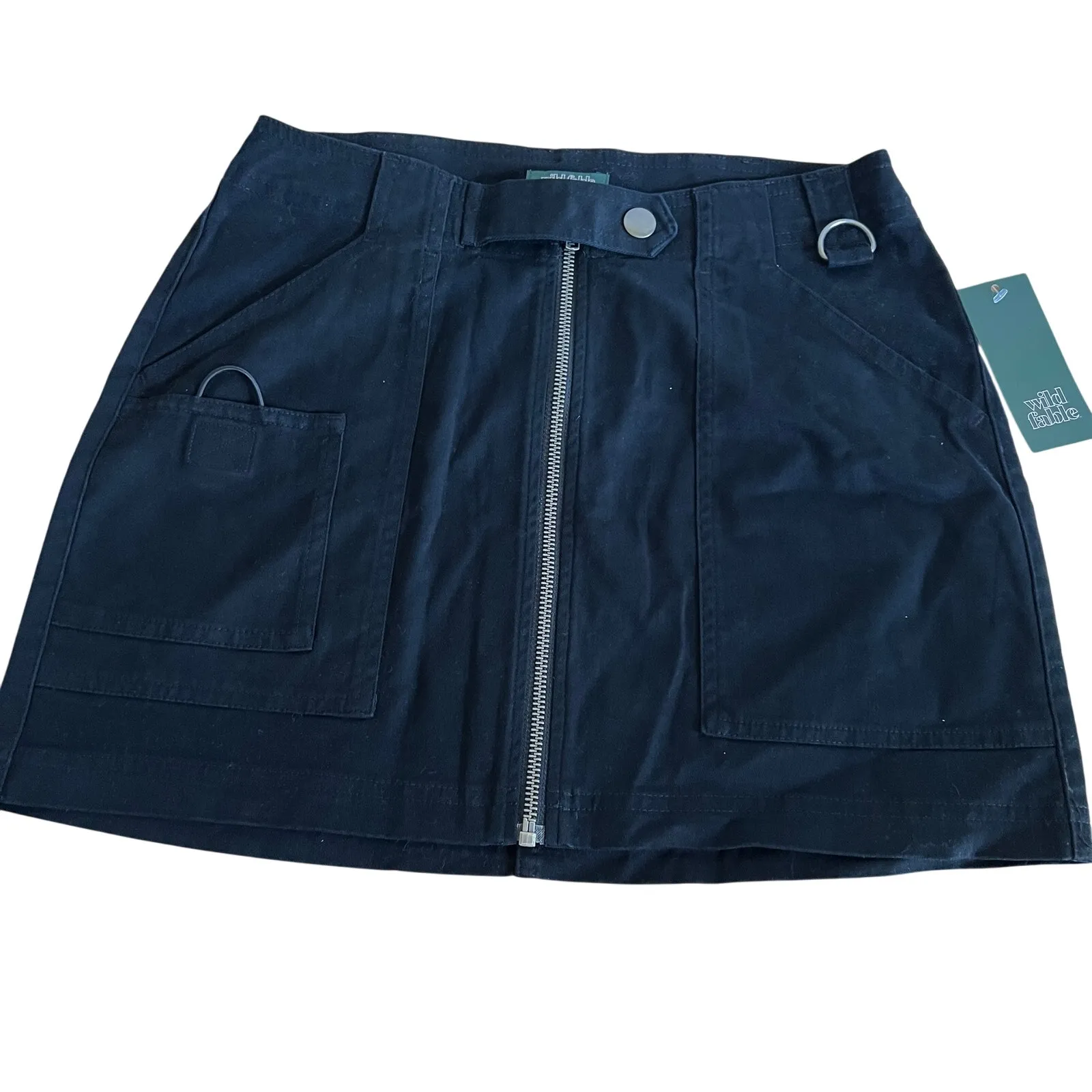 Wild Fable Women's Black Cargo Utility A-Line Mini Skirt - Size XXL - NWT - Image 9