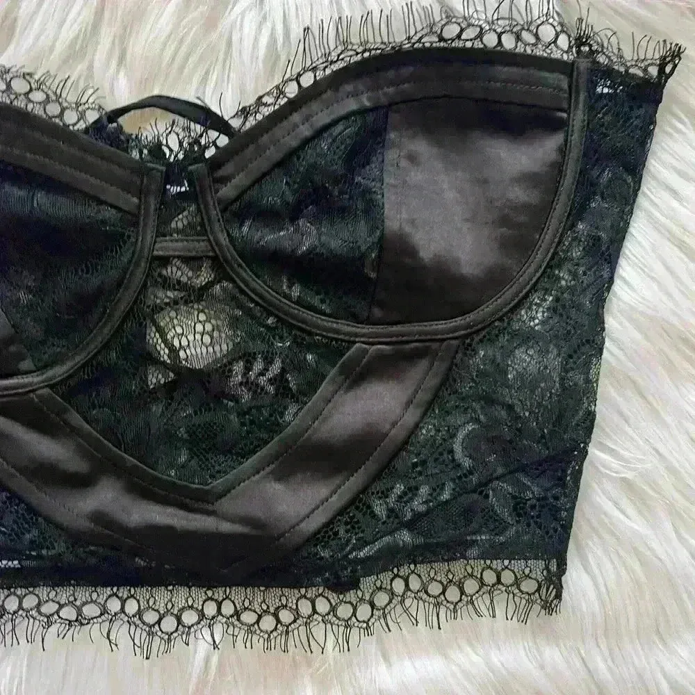 Nasty Gal Express Yourself Corset Top Black Size 4 - Image 5