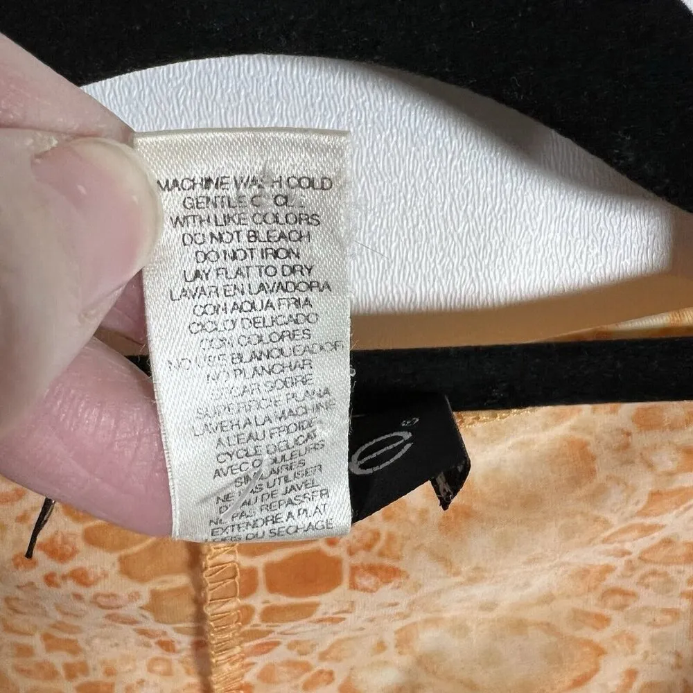 VTG Y2K Bebe Retro Orange Snake Print  Sequin Sleeveless Crop Top Women’s Size S - Image 6