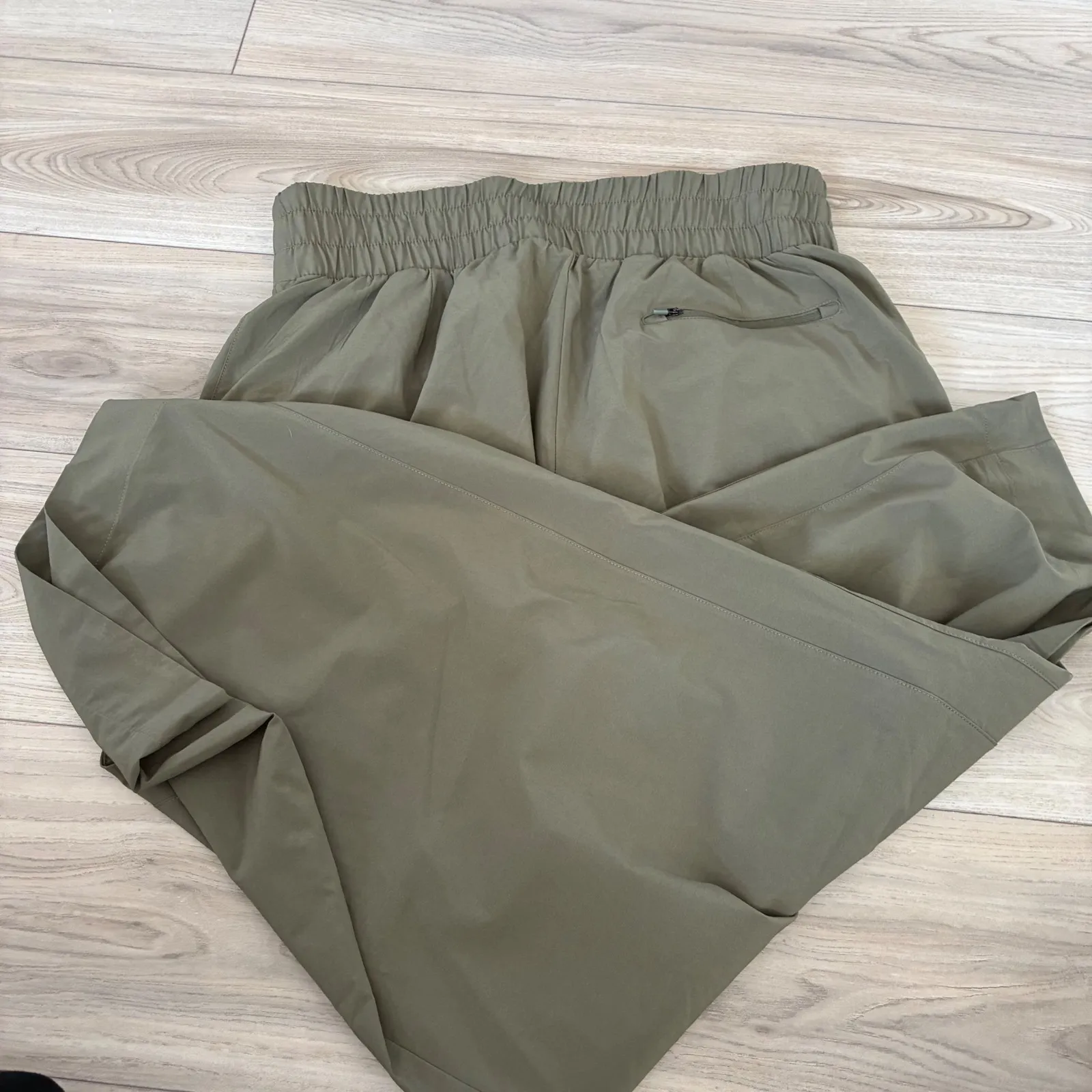 All in Motion Women's Wide Leg Pants Olive Green Elastic Waist Size L Athletic - Image 4