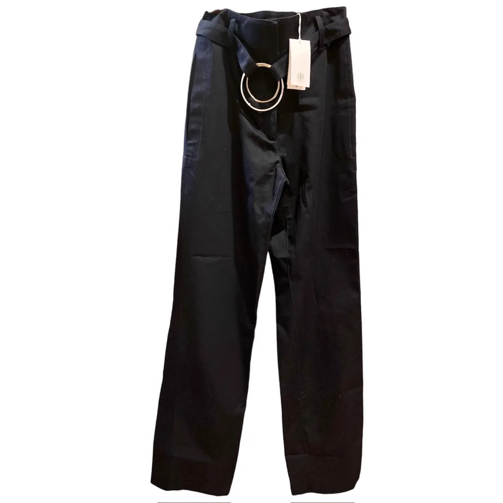 NWT Tory Burch RELAXED GABARDINE PANT in Medium Navy - Image 7