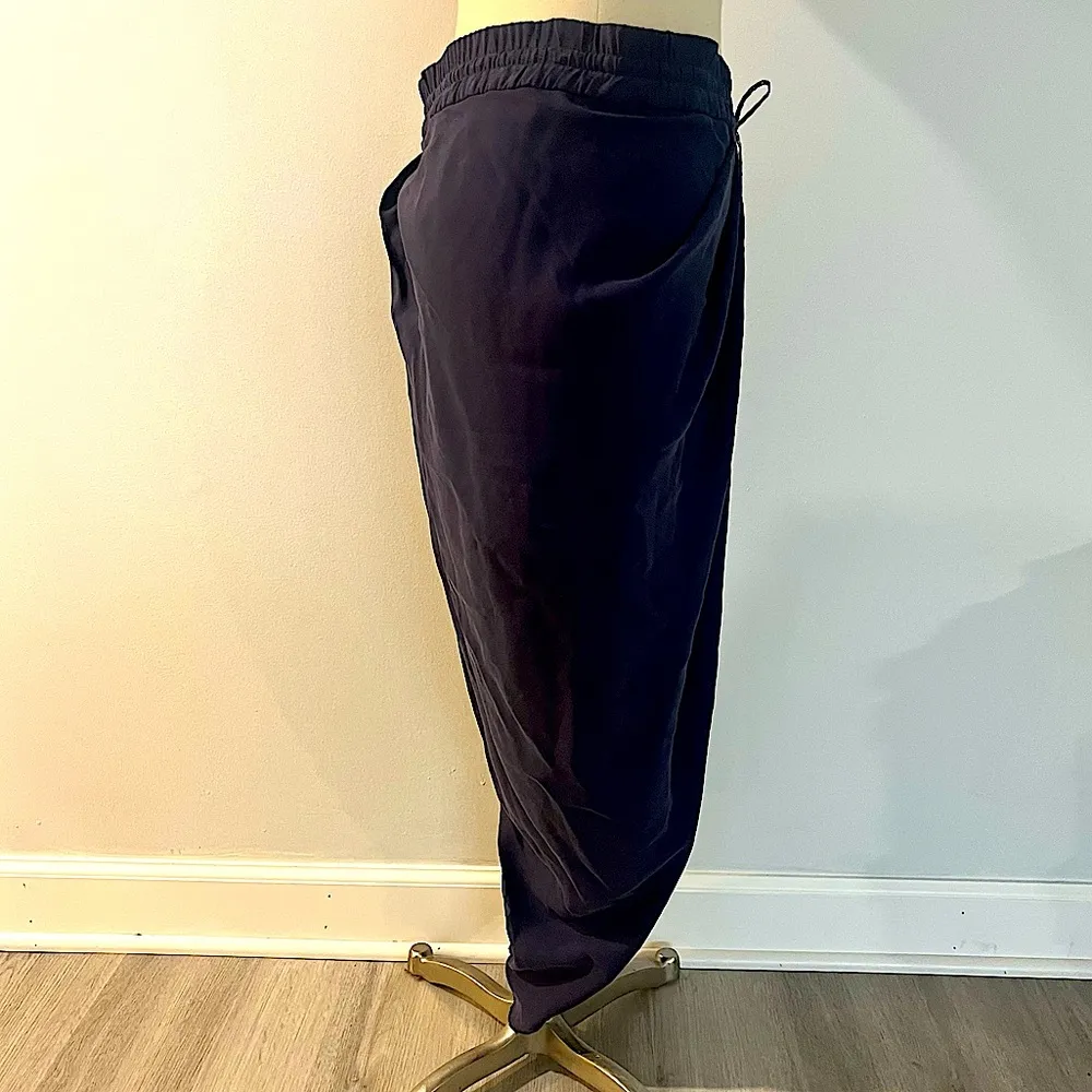 Vivienne Tam Navy Blue Drost Frost Asymmetrical Wrap Skirt - Image 2