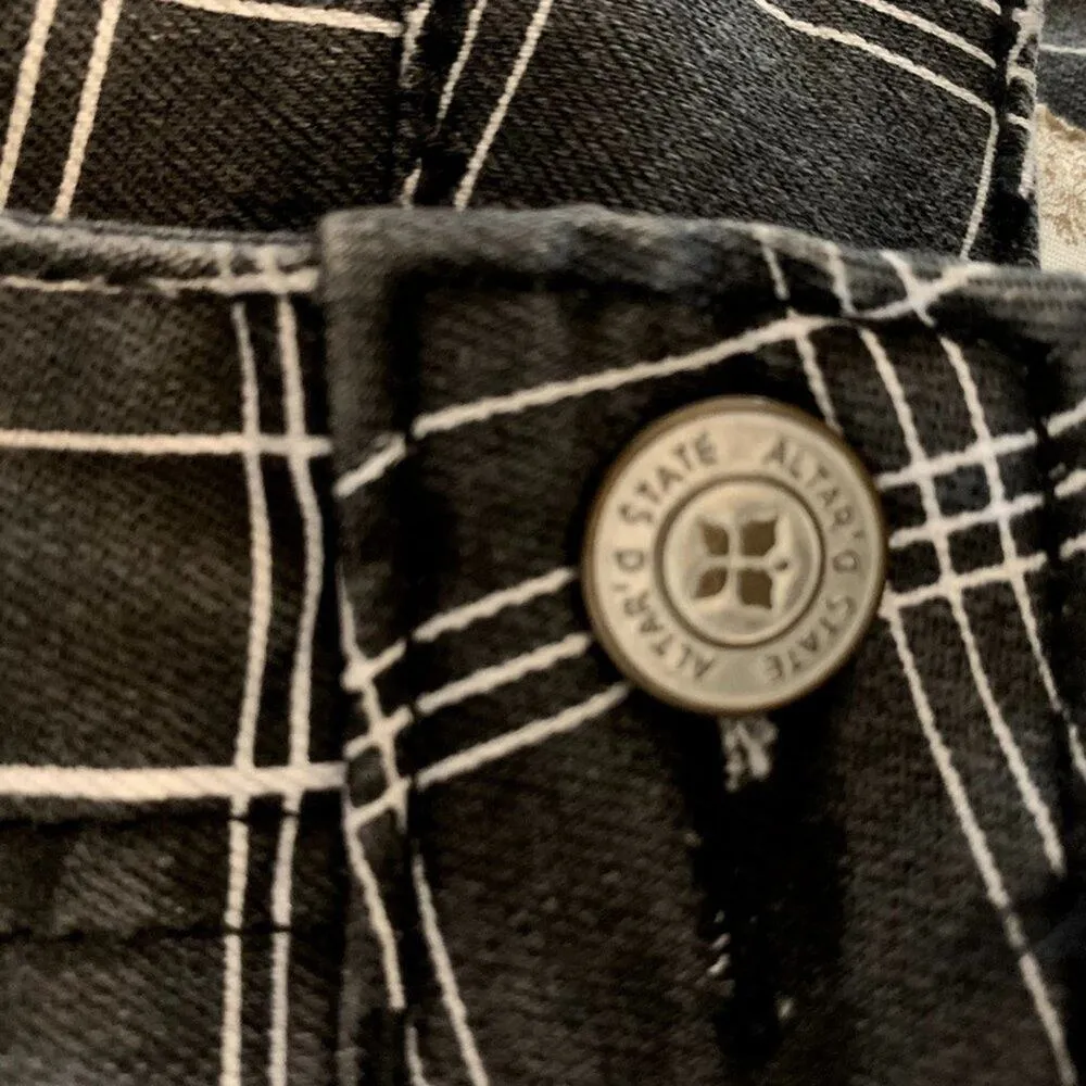 Altar'd State NWT Women's Ciara‎ Retro Striped Flare Jeans High Waisted Sz 26 - Image 2